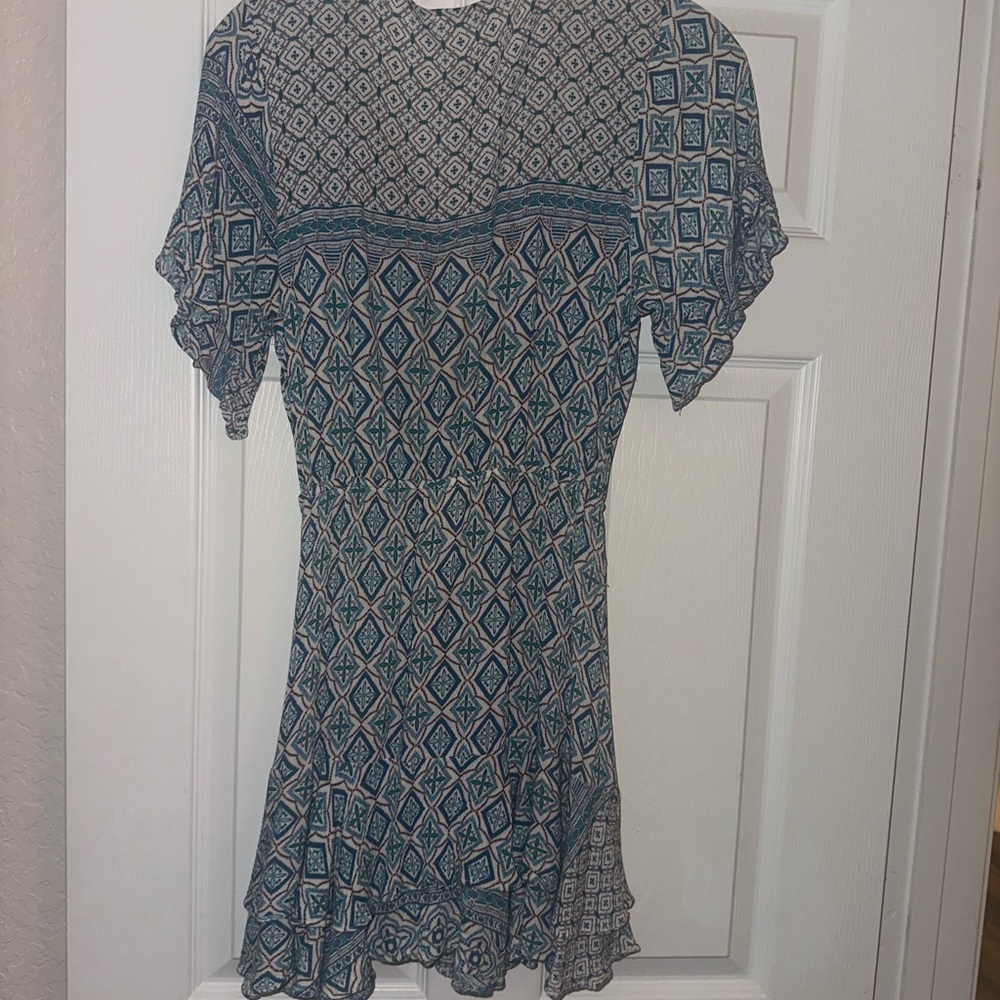 Olivaceous Patterned Wrap Dress - image 2